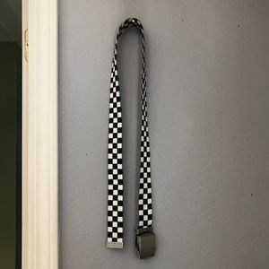 brandy melville black and white buckle belt